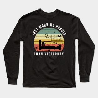 Lazy working from home - sleeping Long Sleeve T-Shirt